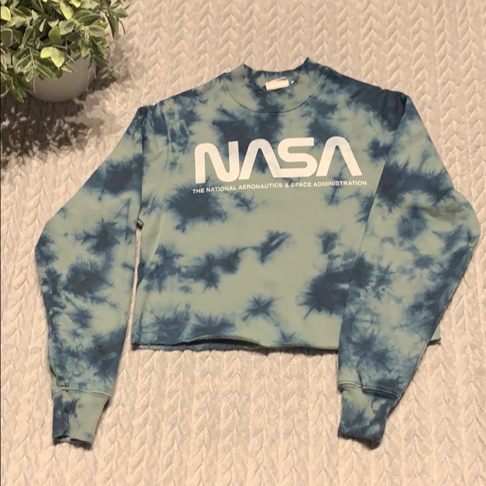NASA tie dye crop top